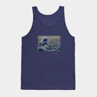 Hokusai Meets Fibonacci, No Text Tank Top